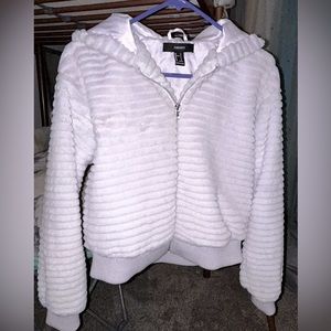Forever 21 Lavender fuzzy hooded jacket, Size Small
